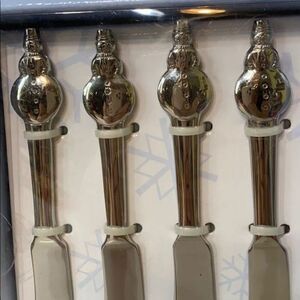 Towle Snowman Spreaders Set 4 Christmas Holiday